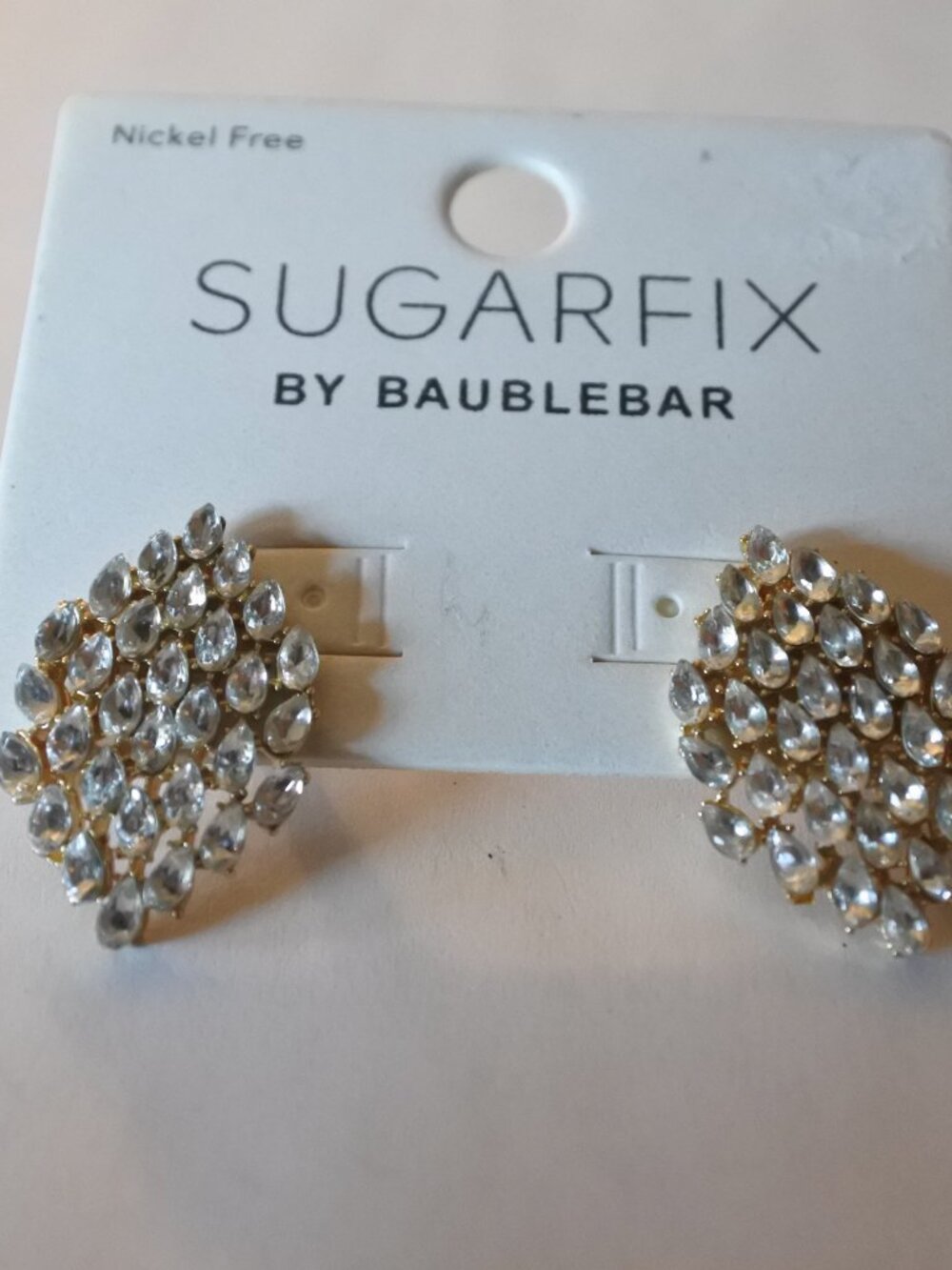 SUGARFIX by BaubleBar Crystal Teardrop Cluster Statement Stud Earrings